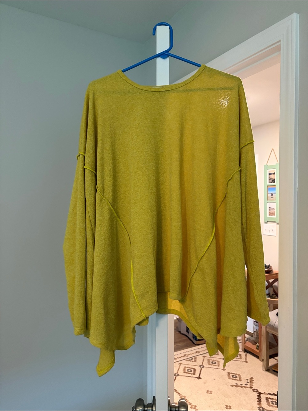 Ces Femme Mustard Yellow Draped Knit Top
